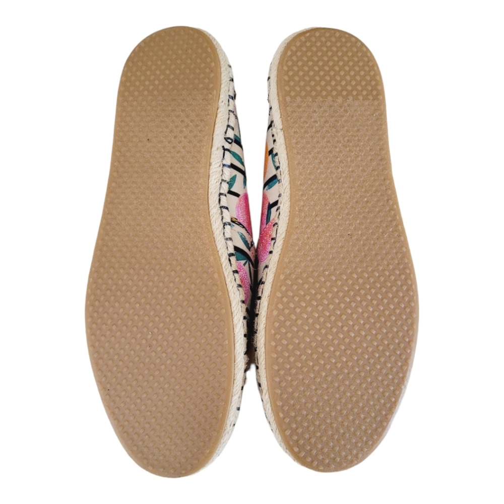 Toms Classic Citrus Oranges Espadrille Stripe Slip On Shoes Size W  7.5 - Picture 6 of 6